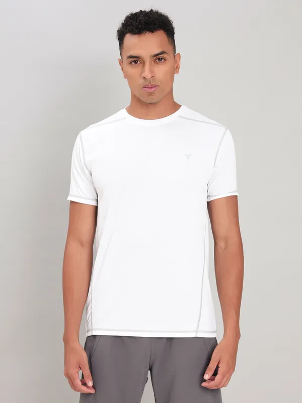 Technosport Men's Active White TShirt